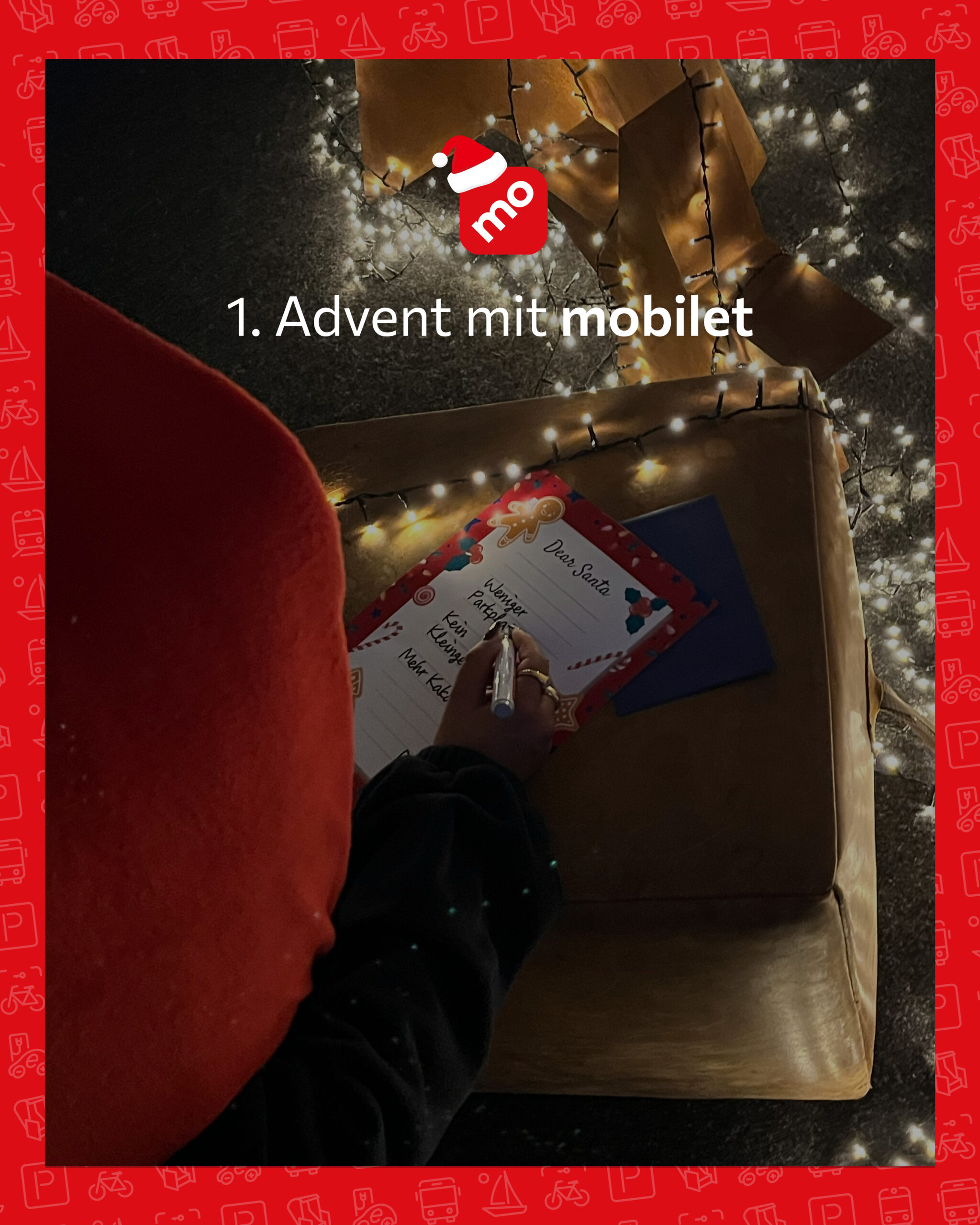 weihnachten mit mobilet 2025. adventskalendar. advents 1. 2025.