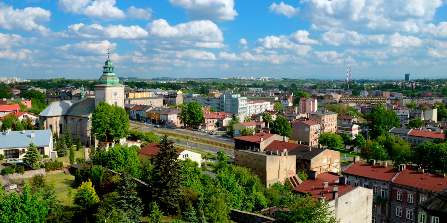 Panorama miasta Będzin - elektroniczne bilety komunikacji miejskiej - mobilet.pl zamiast biletomatów