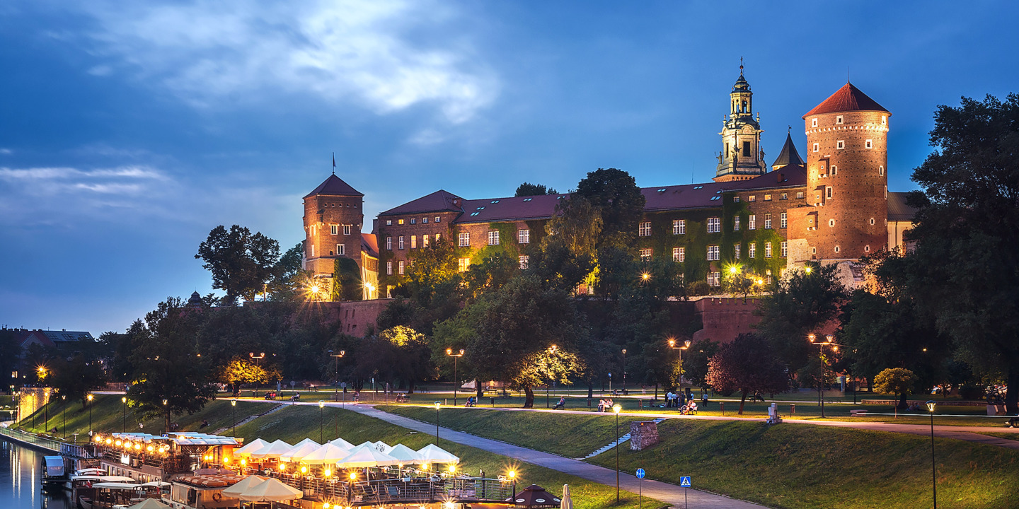 Widok na Wawel w Krakowie