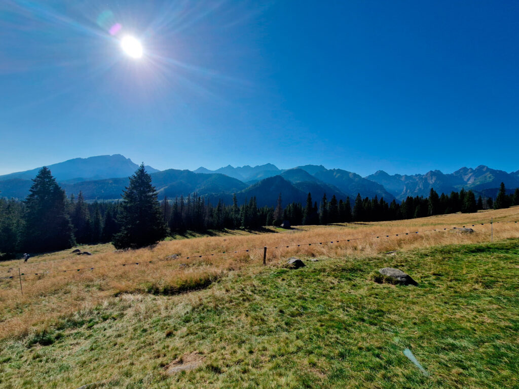panorama Tatr Wysokich z Rusinowej Polany