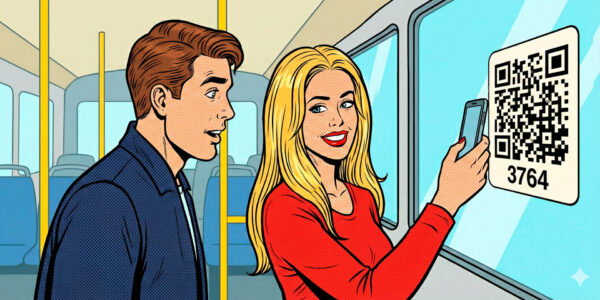 Pasażerowie MZK Gorzów korzystający z aplikacji Mobilet w trakcie aktywacji e-biletu za pomocą QR kodu